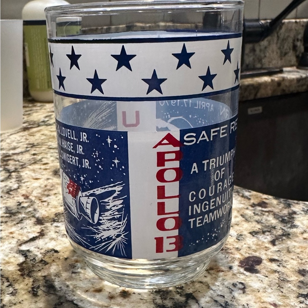 Apollo 13 Commemorative Glass